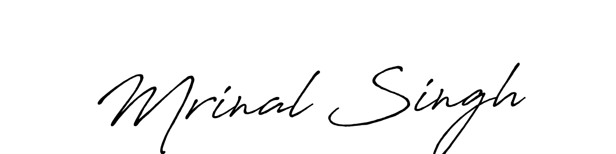 Also we have Mrinal Singh name is the best signature style. Create professional handwritten signature collection using Antro_Vectra_Bolder autograph style. Mrinal Singh signature style 7 images and pictures png