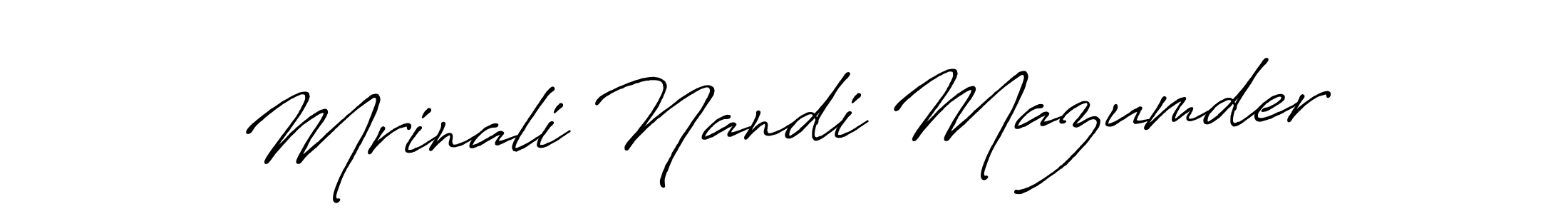 The best way (Antro_Vectra_Bolder) to make a short signature is to pick only two or three words in your name. The name Mrinali Nandi Mazumder include a total of six letters. For converting this name. Mrinali Nandi Mazumder signature style 7 images and pictures png