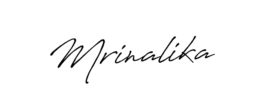 Design your own signature with our free online signature maker. With this signature software, you can create a handwritten (Antro_Vectra_Bolder) signature for name Mrinalika. Mrinalika signature style 7 images and pictures png