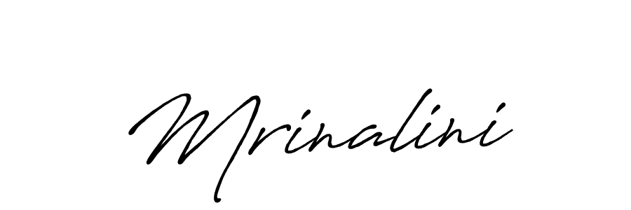 Make a beautiful signature design for name Mrinalini. With this signature (Antro_Vectra_Bolder) style, you can create a handwritten signature for free. Mrinalini signature style 7 images and pictures png