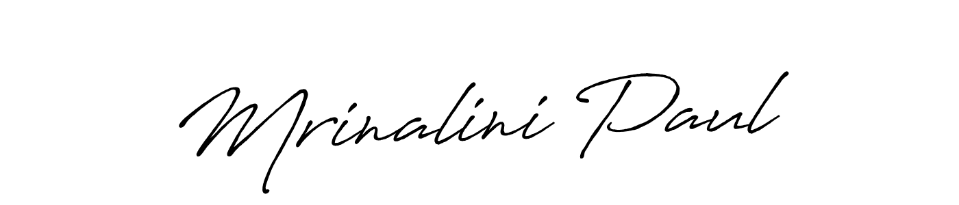 Use a signature maker to create a handwritten signature online. With this signature software, you can design (Antro_Vectra_Bolder) your own signature for name Mrinalini Paul. Mrinalini Paul signature style 7 images and pictures png