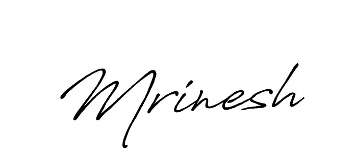 Create a beautiful signature design for name Mrinesh. With this signature (Antro_Vectra_Bolder) fonts, you can make a handwritten signature for free. Mrinesh signature style 7 images and pictures png