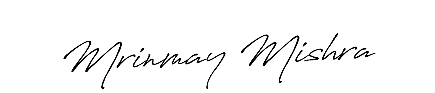 Make a beautiful signature design for name Mrinmay Mishra. With this signature (Antro_Vectra_Bolder) style, you can create a handwritten signature for free. Mrinmay Mishra signature style 7 images and pictures png