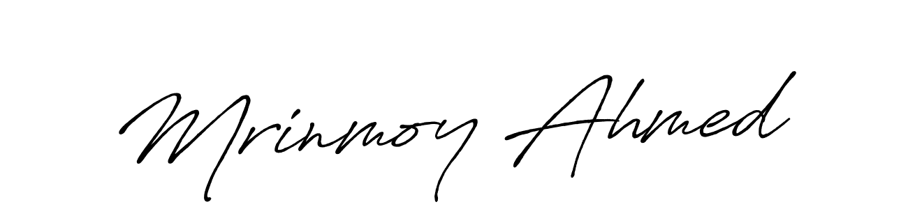 The best way (Antro_Vectra_Bolder) to make a short signature is to pick only two or three words in your name. The name Mrinmoy Ahmed include a total of six letters. For converting this name. Mrinmoy Ahmed signature style 7 images and pictures png