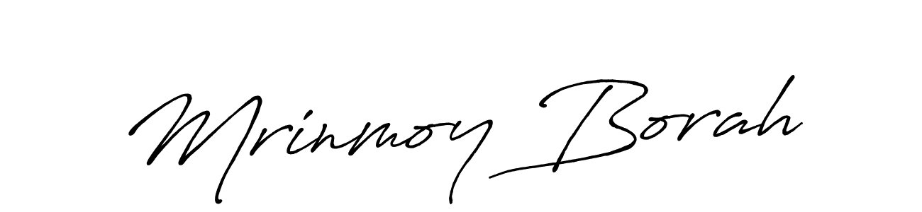 Create a beautiful signature design for name Mrinmoy Borah. With this signature (Antro_Vectra_Bolder) fonts, you can make a handwritten signature for free. Mrinmoy Borah signature style 7 images and pictures png