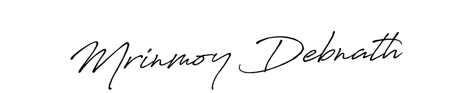 Also we have Mrinmoy Debnath name is the best signature style. Create professional handwritten signature collection using Antro_Vectra_Bolder autograph style. Mrinmoy Debnath signature style 7 images and pictures png