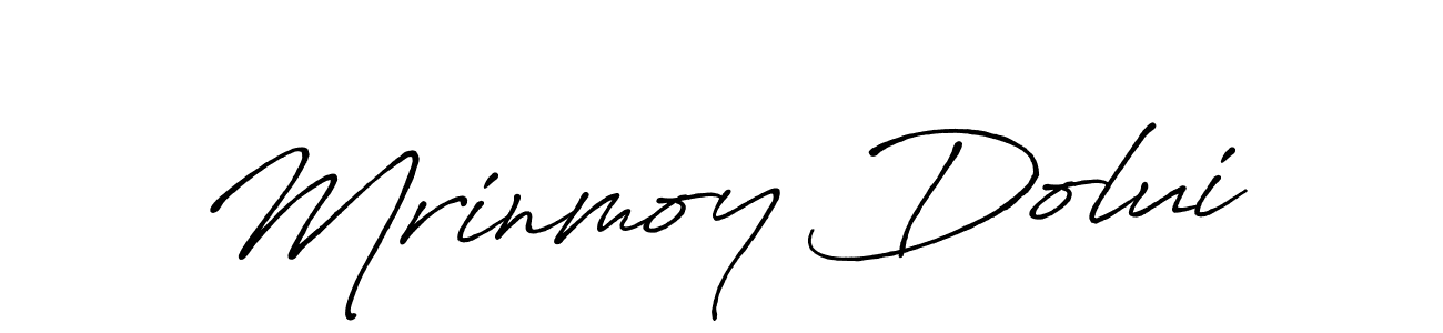 Also we have Mrinmoy Dolui name is the best signature style. Create professional handwritten signature collection using Antro_Vectra_Bolder autograph style. Mrinmoy Dolui signature style 7 images and pictures png