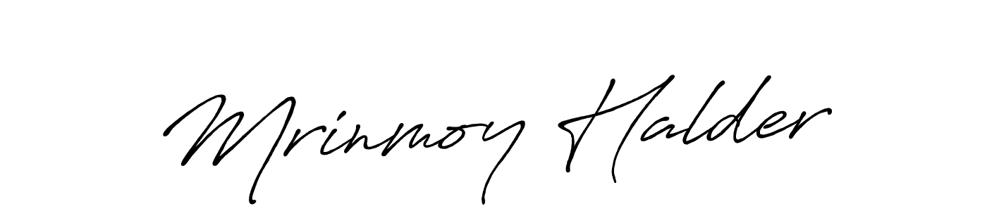 Also we have Mrinmoy Halder name is the best signature style. Create professional handwritten signature collection using Antro_Vectra_Bolder autograph style. Mrinmoy Halder signature style 7 images and pictures png