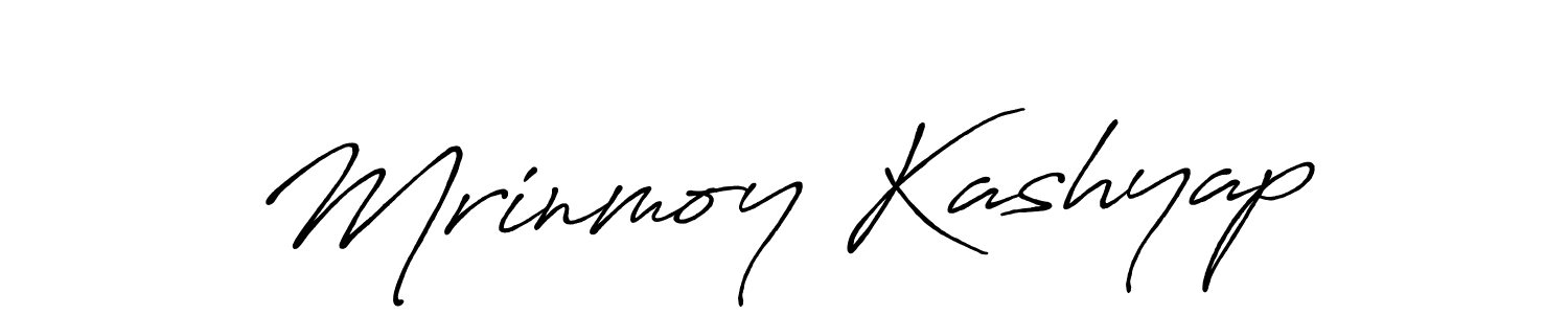 Create a beautiful signature design for name Mrinmoy Kashyap. With this signature (Antro_Vectra_Bolder) fonts, you can make a handwritten signature for free. Mrinmoy Kashyap signature style 7 images and pictures png