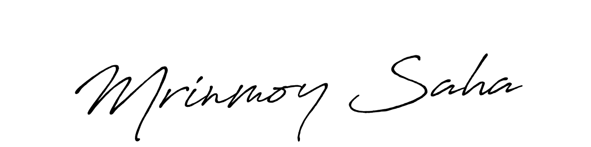 Mrinmoy Saha stylish signature style. Best Handwritten Sign (Antro_Vectra_Bolder) for my name. Handwritten Signature Collection Ideas for my name Mrinmoy Saha. Mrinmoy Saha signature style 7 images and pictures png