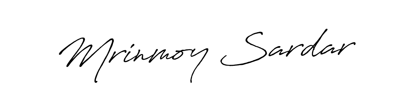 How to make Mrinmoy Sardar name signature. Use Antro_Vectra_Bolder style for creating short signs online. This is the latest handwritten sign. Mrinmoy Sardar signature style 7 images and pictures png