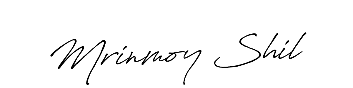 How to make Mrinmoy Shil signature? Antro_Vectra_Bolder is a professional autograph style. Create handwritten signature for Mrinmoy Shil name. Mrinmoy Shil signature style 7 images and pictures png