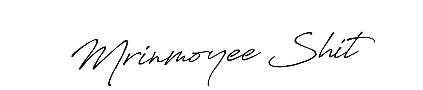 Also You can easily find your signature by using the search form. We will create Mrinmoyee Shit name handwritten signature images for you free of cost using Antro_Vectra_Bolder sign style. Mrinmoyee Shit signature style 7 images and pictures png