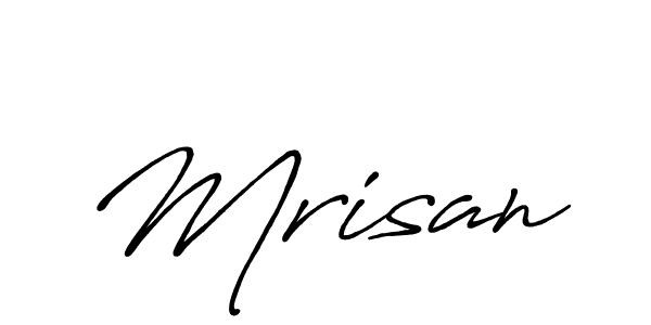 How to make Mrisan name signature. Use Antro_Vectra_Bolder style for creating short signs online. This is the latest handwritten sign. Mrisan signature style 7 images and pictures png