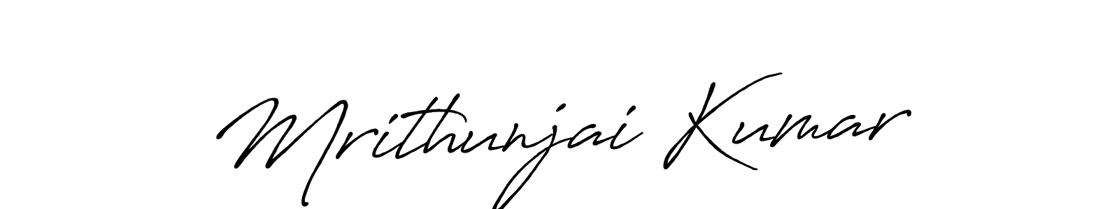 Make a beautiful signature design for name Mrithunjai Kumar. With this signature (Antro_Vectra_Bolder) style, you can create a handwritten signature for free. Mrithunjai Kumar signature style 7 images and pictures png