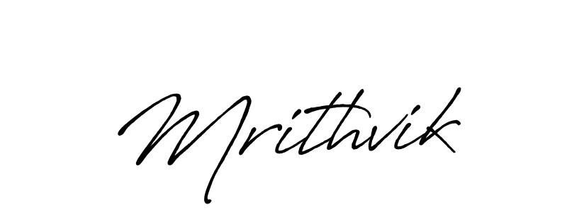 Mrithvik stylish signature style. Best Handwritten Sign (Antro_Vectra_Bolder) for my name. Handwritten Signature Collection Ideas for my name Mrithvik. Mrithvik signature style 7 images and pictures png