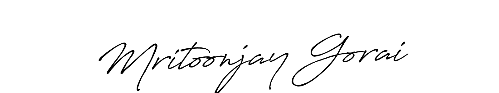 Antro_Vectra_Bolder is a professional signature style that is perfect for those who want to add a touch of class to their signature. It is also a great choice for those who want to make their signature more unique. Get Mritoonjay Gorai name to fancy signature for free. Mritoonjay Gorai signature style 7 images and pictures png