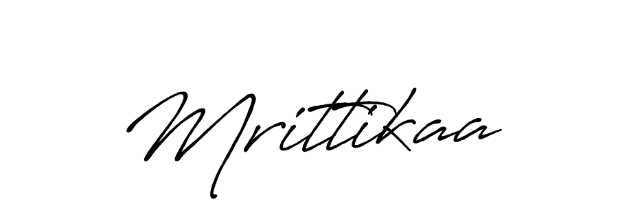 Make a beautiful signature design for name Mrittikaa. With this signature (Antro_Vectra_Bolder) style, you can create a handwritten signature for free. Mrittikaa signature style 7 images and pictures png