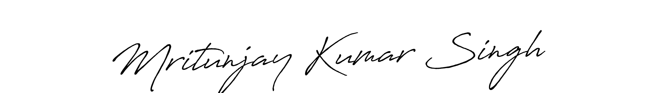 How to make Mritunjay Kumar Singh signature? Antro_Vectra_Bolder is a professional autograph style. Create handwritten signature for Mritunjay Kumar Singh name. Mritunjay Kumar Singh signature style 7 images and pictures png