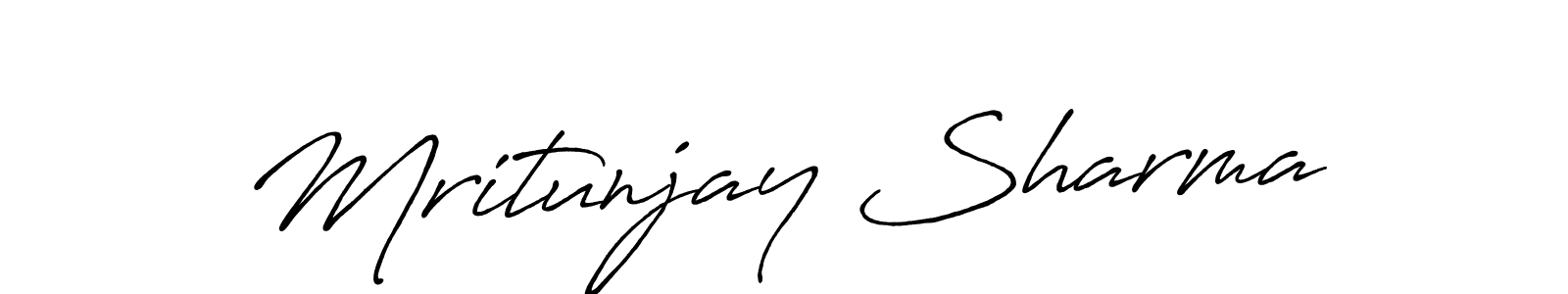 This is the best signature style for the Mritunjay Sharma name. Also you like these signature font (Antro_Vectra_Bolder). Mix name signature. Mritunjay Sharma signature style 7 images and pictures png