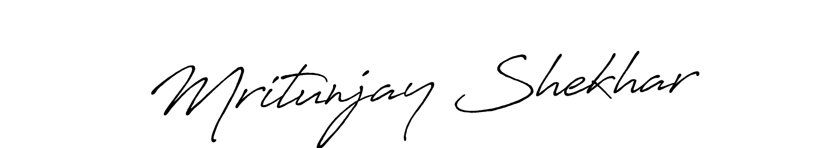 The best way (Antro_Vectra_Bolder) to make a short signature is to pick only two or three words in your name. The name Mritunjay Shekhar include a total of six letters. For converting this name. Mritunjay Shekhar signature style 7 images and pictures png