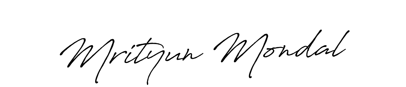 Make a beautiful signature design for name Mrityun Mondal. With this signature (Antro_Vectra_Bolder) style, you can create a handwritten signature for free. Mrityun Mondal signature style 7 images and pictures png