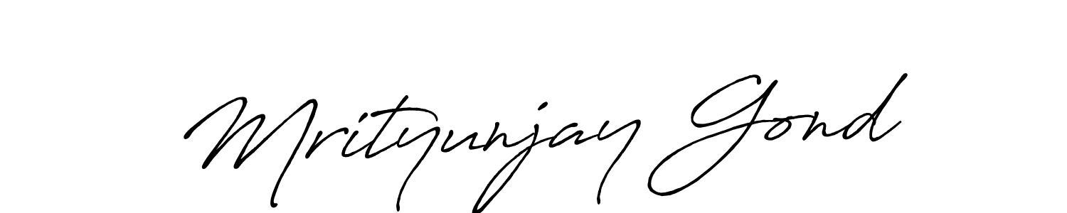 Antro_Vectra_Bolder is a professional signature style that is perfect for those who want to add a touch of class to their signature. It is also a great choice for those who want to make their signature more unique. Get Mrityunjay Gond name to fancy signature for free. Mrityunjay Gond signature style 7 images and pictures png
