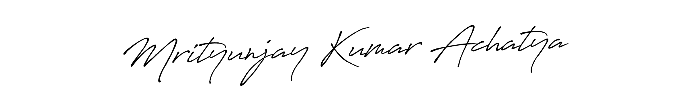 Mrityunjay Kumar Achatya stylish signature style. Best Handwritten Sign (Antro_Vectra_Bolder) for my name. Handwritten Signature Collection Ideas for my name Mrityunjay Kumar Achatya. Mrityunjay Kumar Achatya signature style 7 images and pictures png