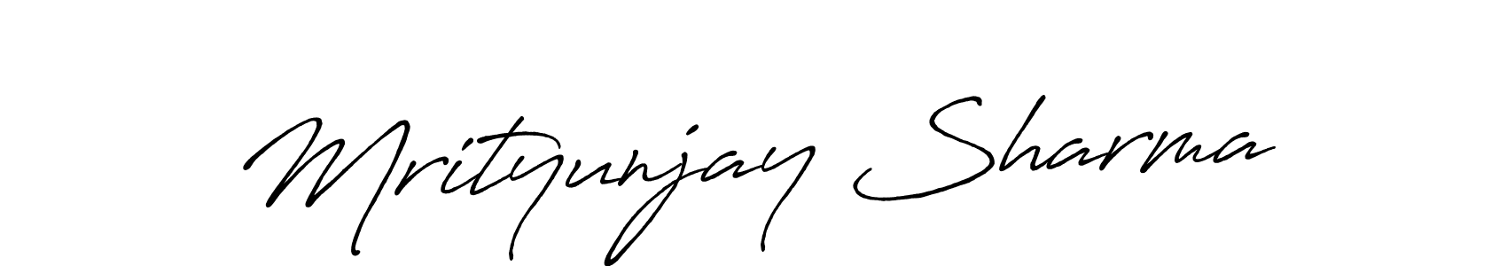 Mrityunjay Sharma stylish signature style. Best Handwritten Sign (Antro_Vectra_Bolder) for my name. Handwritten Signature Collection Ideas for my name Mrityunjay Sharma. Mrityunjay Sharma signature style 7 images and pictures png