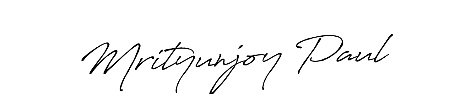 Make a beautiful signature design for name Mrityunjoy Paul. With this signature (Antro_Vectra_Bolder) style, you can create a handwritten signature for free. Mrityunjoy Paul signature style 7 images and pictures png