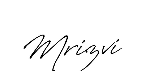 Make a beautiful signature design for name Mrizvi. With this signature (Antro_Vectra_Bolder) style, you can create a handwritten signature for free. Mrizvi signature style 7 images and pictures png