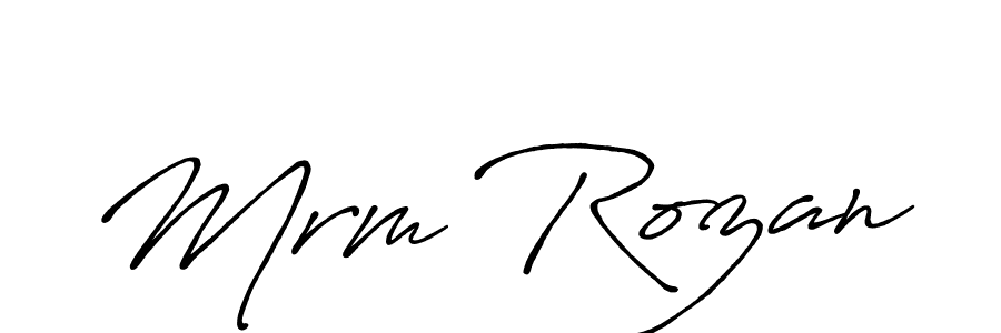 Mrm Rozan stylish signature style. Best Handwritten Sign (Antro_Vectra_Bolder) for my name. Handwritten Signature Collection Ideas for my name Mrm Rozan. Mrm Rozan signature style 7 images and pictures png