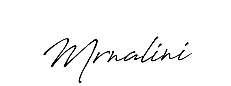 Create a beautiful signature design for name Mrnalini. With this signature (Antro_Vectra_Bolder) fonts, you can make a handwritten signature for free. Mrnalini signature style 7 images and pictures png