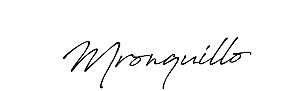 Design your own signature with our free online signature maker. With this signature software, you can create a handwritten (Antro_Vectra_Bolder) signature for name Mronquillo. Mronquillo signature style 7 images and pictures png
