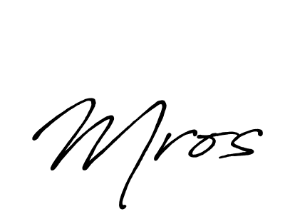 How to make Mros signature? Antro_Vectra_Bolder is a professional autograph style. Create handwritten signature for Mros name. Mros signature style 7 images and pictures png