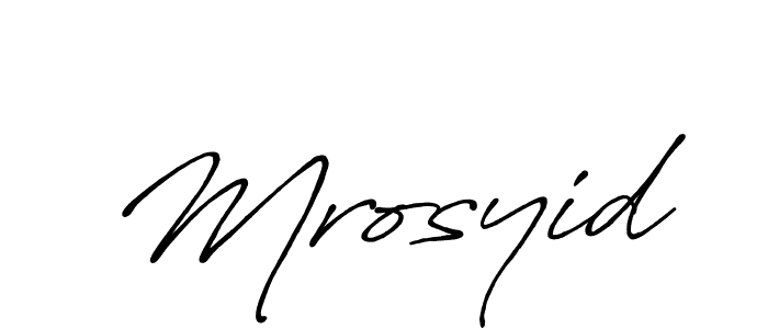 Create a beautiful signature design for name Mrosyid. With this signature (Antro_Vectra_Bolder) fonts, you can make a handwritten signature for free. Mrosyid signature style 7 images and pictures png