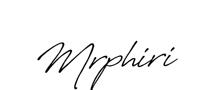 Use a signature maker to create a handwritten signature online. With this signature software, you can design (Antro_Vectra_Bolder) your own signature for name Mrphiri. Mrphiri signature style 7 images and pictures png