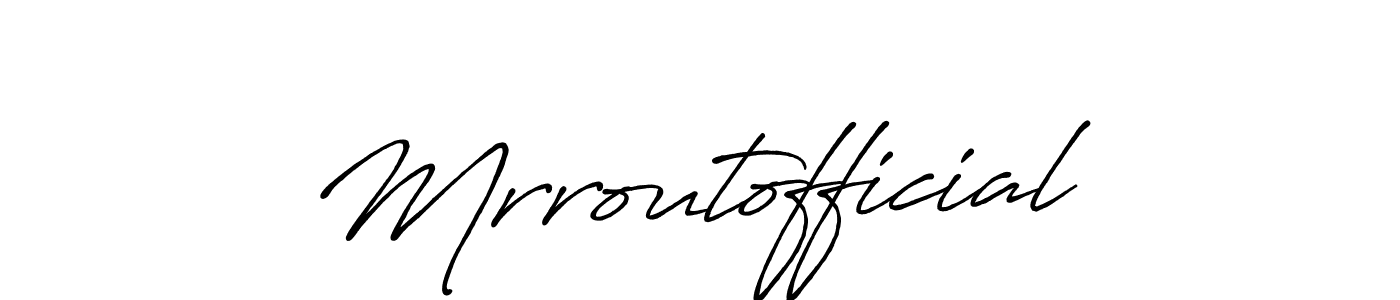 Design your own signature with our free online signature maker. With this signature software, you can create a handwritten (Antro_Vectra_Bolder) signature for name Mrroutofficial. Mrroutofficial signature style 7 images and pictures png