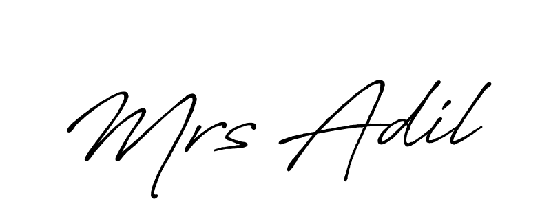 Make a short Mrs Adil signature style. Manage your documents anywhere anytime using Antro_Vectra_Bolder. Create and add eSignatures, submit forms, share and send files easily. Mrs Adil signature style 7 images and pictures png