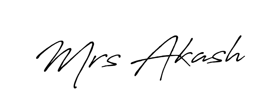 Mrs Akash stylish signature style. Best Handwritten Sign (Antro_Vectra_Bolder) for my name. Handwritten Signature Collection Ideas for my name Mrs Akash. Mrs Akash signature style 7 images and pictures png