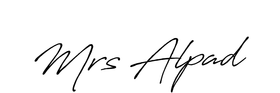 Use a signature maker to create a handwritten signature online. With this signature software, you can design (Antro_Vectra_Bolder) your own signature for name Mrs Alpad. Mrs Alpad signature style 7 images and pictures png