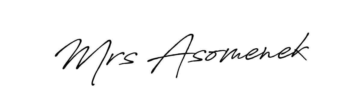 It looks lik you need a new signature style for name Mrs Asomenek. Design unique handwritten (Antro_Vectra_Bolder) signature with our free signature maker in just a few clicks. Mrs Asomenek signature style 7 images and pictures png