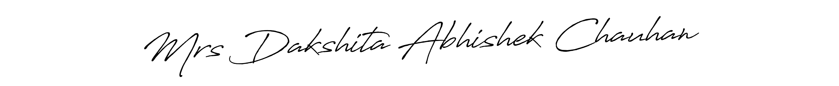 Mrs Dakshita Abhishek Chauhan stylish signature style. Best Handwritten Sign (Antro_Vectra_Bolder) for my name. Handwritten Signature Collection Ideas for my name Mrs Dakshita Abhishek Chauhan. Mrs Dakshita Abhishek Chauhan signature style 7 images and pictures png