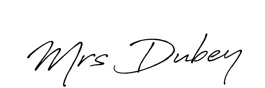 Mrs Dubey stylish signature style. Best Handwritten Sign (Antro_Vectra_Bolder) for my name. Handwritten Signature Collection Ideas for my name Mrs Dubey. Mrs Dubey signature style 7 images and pictures png