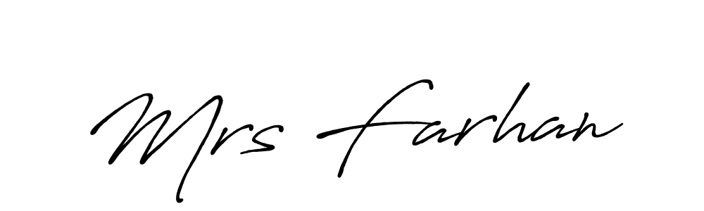 You can use this online signature creator to create a handwritten signature for the name Mrs Farhan. This is the best online autograph maker. Mrs Farhan signature style 7 images and pictures png