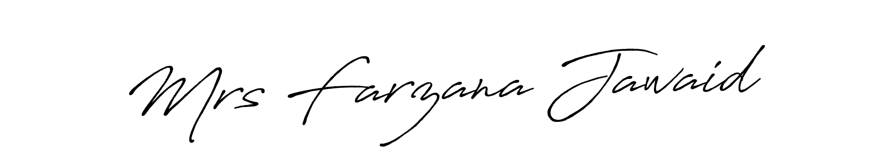 Make a beautiful signature design for name Mrs Farzana Jawaid. Use this online signature maker to create a handwritten signature for free. Mrs Farzana Jawaid signature style 7 images and pictures png