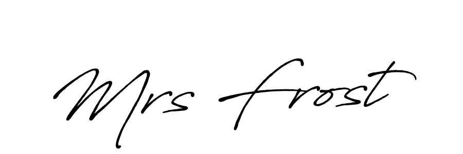 if you are searching for the best signature style for your name Mrs Frost. so please give up your signature search. here we have designed multiple signature styles  using Antro_Vectra_Bolder. Mrs Frost signature style 7 images and pictures png