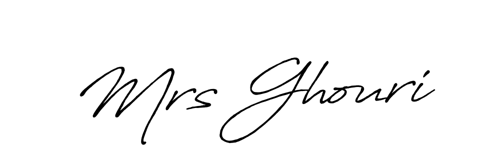 Design your own signature with our free online signature maker. With this signature software, you can create a handwritten (Antro_Vectra_Bolder) signature for name Mrs Ghouri. Mrs Ghouri signature style 7 images and pictures png
