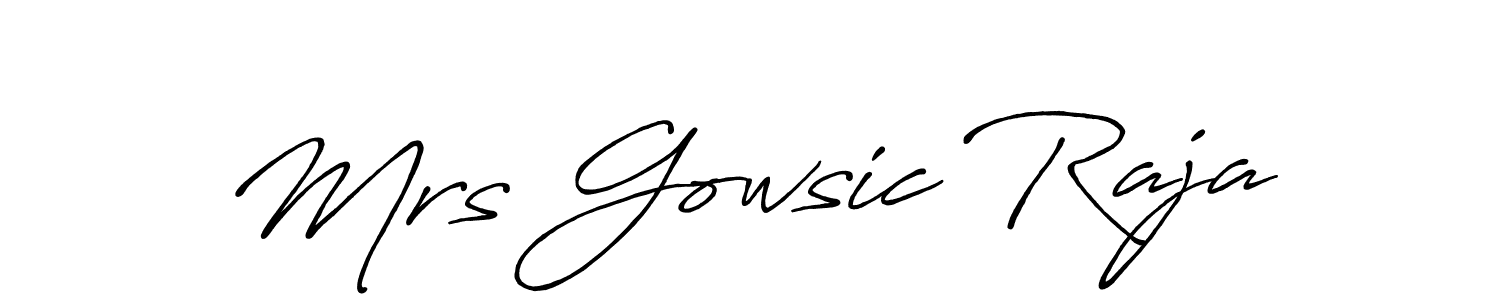 Make a beautiful signature design for name Mrs Gowsic Raja. Use this online signature maker to create a handwritten signature for free. Mrs Gowsic Raja signature style 7 images and pictures png