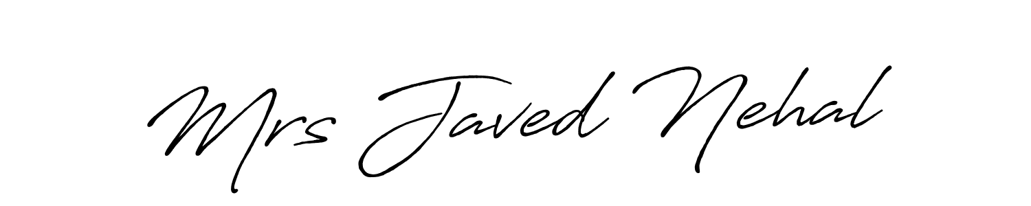How to Draw Mrs Javed Nehal signature style? Antro_Vectra_Bolder is a latest design signature styles for name Mrs Javed Nehal. Mrs Javed Nehal signature style 7 images and pictures png
